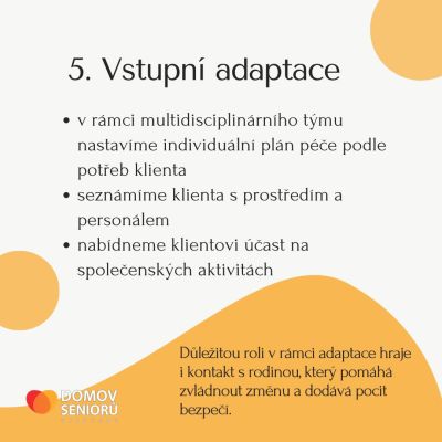 Jak probíhá nástup do Domova seniorů Vysočany?